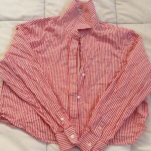 Old Navy Pink Striped Women's Button Down Shirt